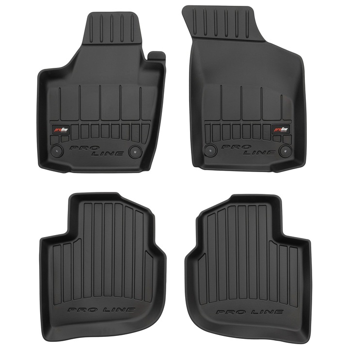 Set 4 Covorase auto Frogum ProLine din Cauciuc pentru Skoda Rapid 2012-2019 Negru