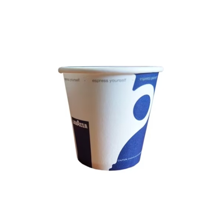 Set 50 pahare cafea 4oz/120ml Lavazza, alb-albastru
