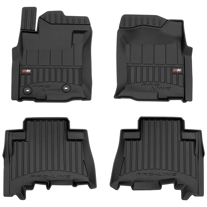 Set 4 Covorase auto Frogum ProLine din Cauciuc pentru Toyota Land Cruiser J150 de la 2009 Off-Road, 5 u?i Negru