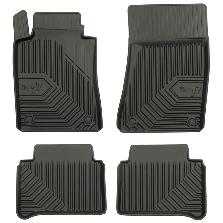 Set 4 Covorase auto Frogum No.77 din Cauciuc pentru Mercedes-Benz E Class W211 2002-2009 nu se potrive?te pentru 4Matic Negru