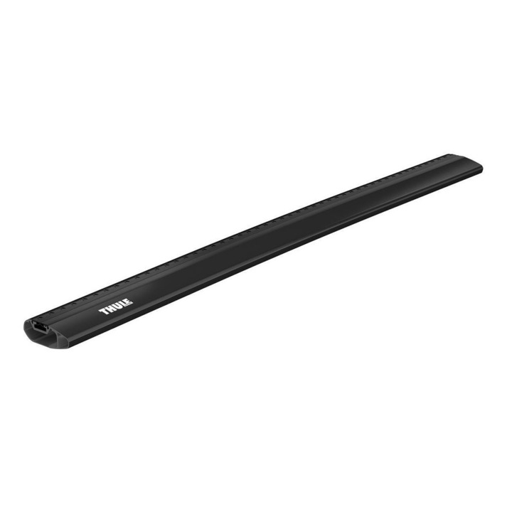 Bara transversala din aluminiu Thule Wingbar Edge 1130 TH721620, culoare negru, lungime 113 cm, profil aerodinamic, capacitate de incarcare 75 kg