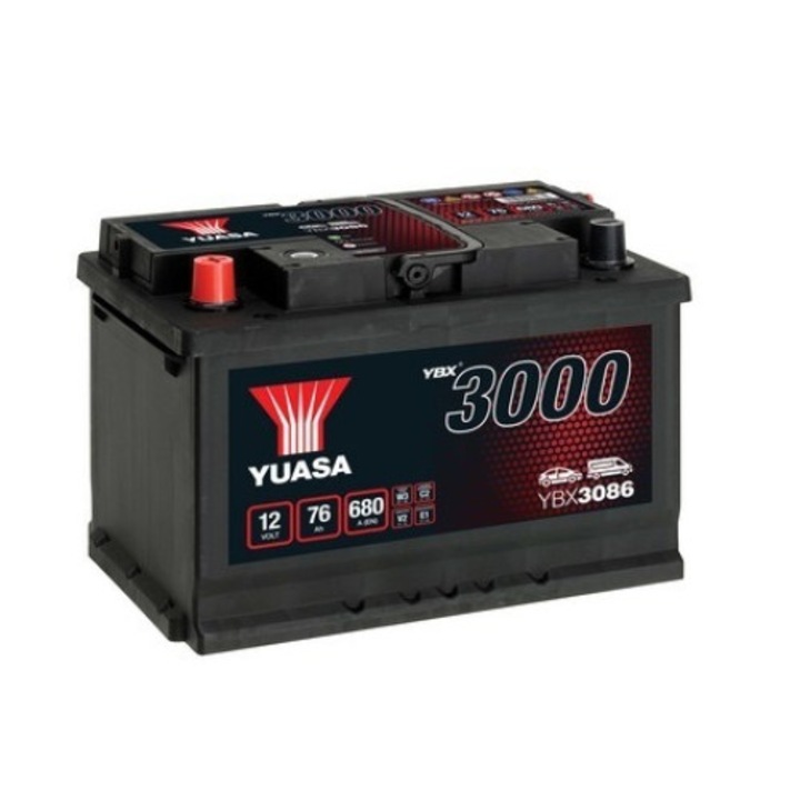 Акумулатор Yuasa, YBX3000,76Ah, 680A, L+