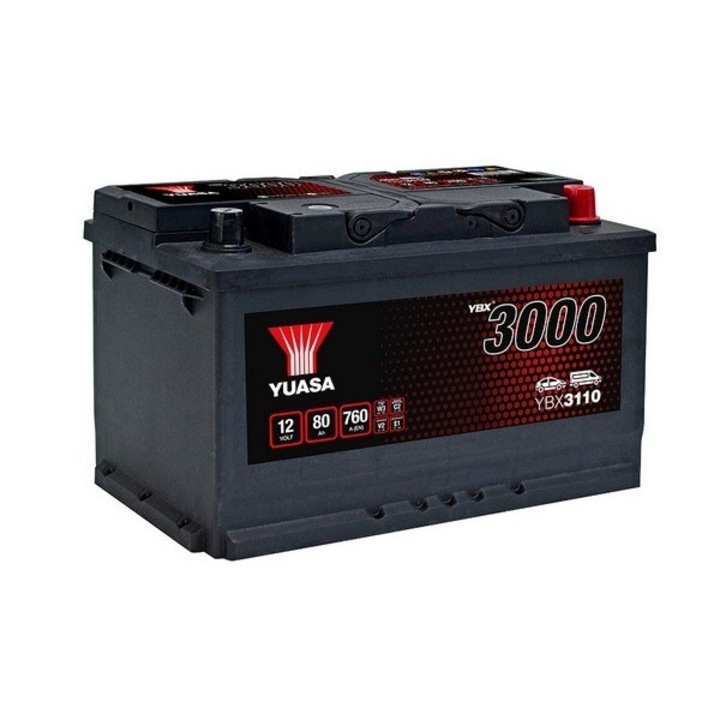 Акумулатор Yuasa, YBX3000,80Ah, 760A, R+