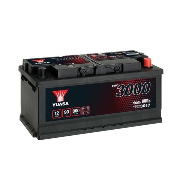 Акумулатор Yuasa, YBX3000,90Ah, 800A, R+