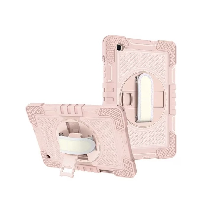 Калъф за Samsung Galaxy Tab S7 Plus, S8 Plus - Techsuit StripeShell 360 - Розов