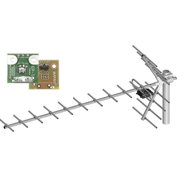 9434 # Антена tv dvb-t "yaga" 19 елемента + сим.