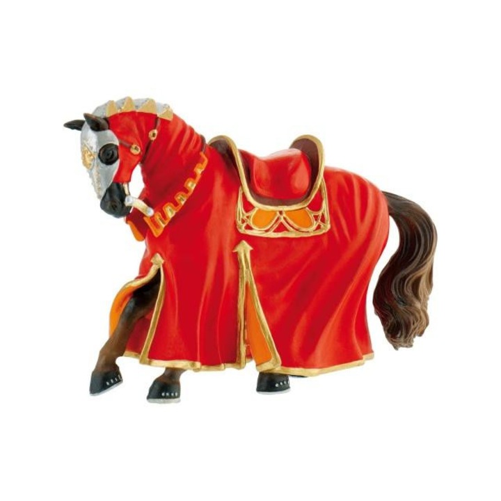 Bullyland 6807682 Piros lovagi verseny ló játékfigura - 15 cm