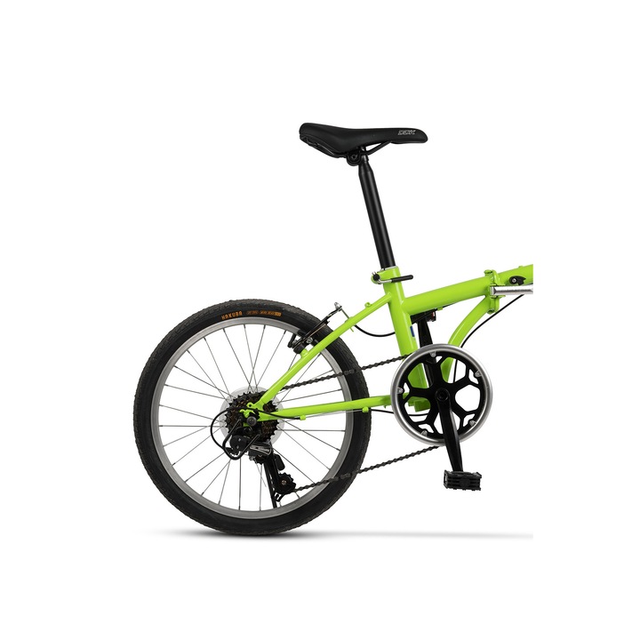 Velors Összecsukható kerékpár 20"-es kerekekkel, SunRun felszerelés, V-fék, 7 sebesség, zöld/fekete, összecsukható kerékpár Genius Advantage Unisex