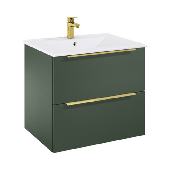 Set Roca Elegant Plus baza lavoar si lavoar 60 cm verde