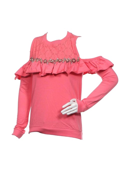 Дамска блуза Fracomina Granita, памук, Розов, S EU