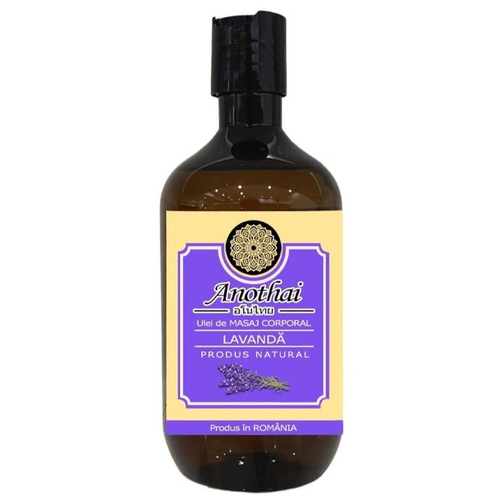 Ulei de Masaj ANOTHAI Natural Premium Lavanda - Hidratant si Relaxant, cu Vitamina E, 1000 ml