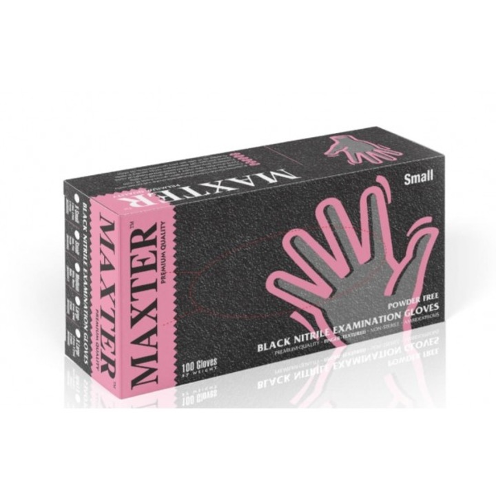 Manusi Nitril Nepudrate Negre (XS) 100 Buc, MAXTER
