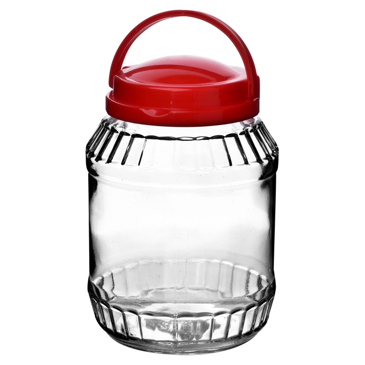 Borcan de bucatarie, Cookini by Mondex, Plastic, 2.0L, Rosu