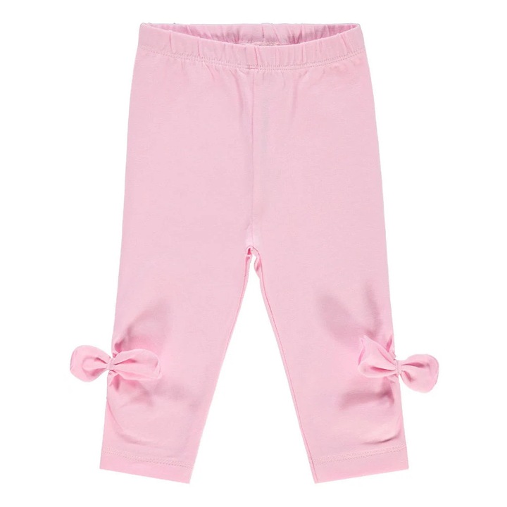 Colanti COLORS uni pentru copii/fetite, ERAKIDS, detaliu cu fundite decorative, 100% bumbac premium, Roz