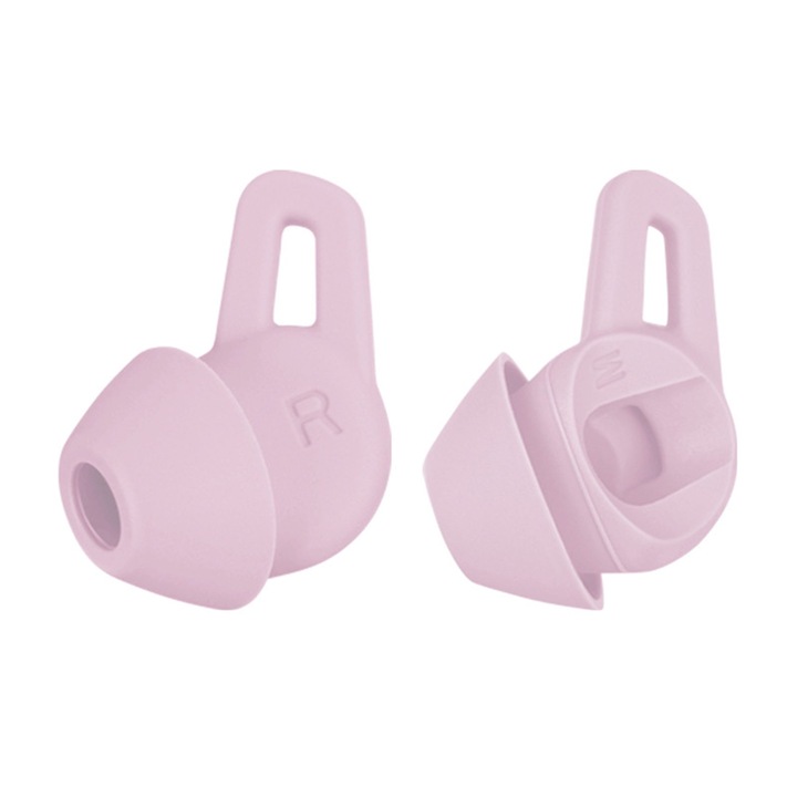 Set dopuri silicon PadForce Compatibil cu Huawei FreelacePro Bluetooth, Anti-alunecare, Anti-pierdere, Fixare precisa in ureche, Suport sustinere, pentru sport - Roz, M