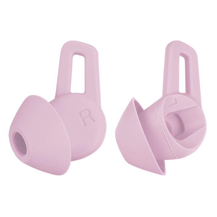 Set dopuri silicon PadForce Compatibil cu Huawei FreelacePro Bluetooth, Anti-alunecare, Anti-pierdere, Fixare precisa in ureche, Suport sustinere, pentru sport - Roz, L