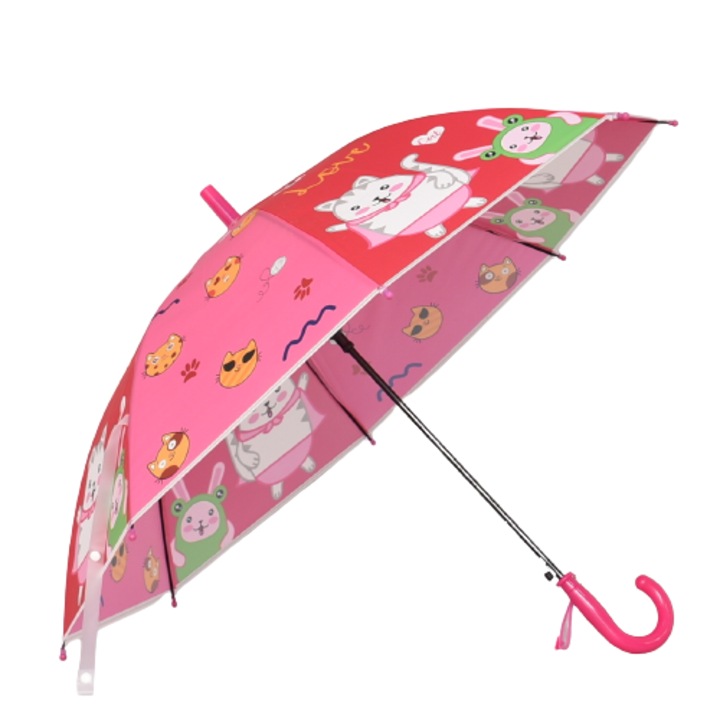 Gyermek esernyő 12934-4, Átmérő 85 cm, Sötét rózsaszín