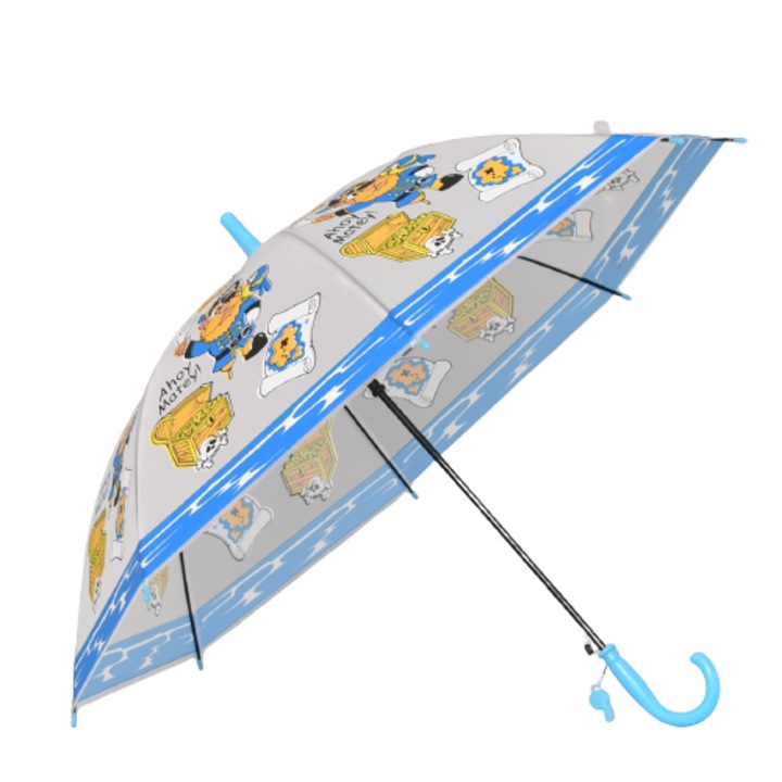 Gyermek esernyő 41694-11, Átmérő 84 cm, Kék kalózzal