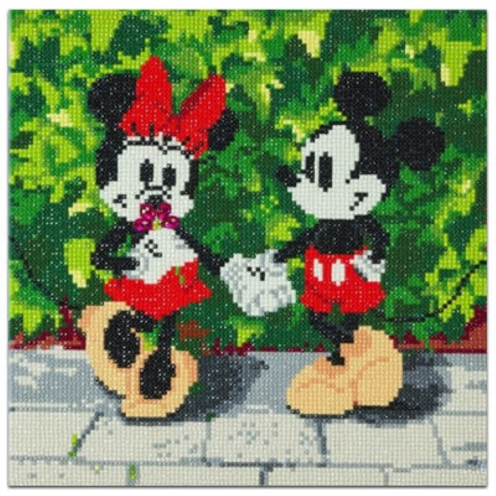 Set creativ tablou cu cristale, Craft Buddy, Minnie si Mickey, 30 x 30 cm, 6 piese