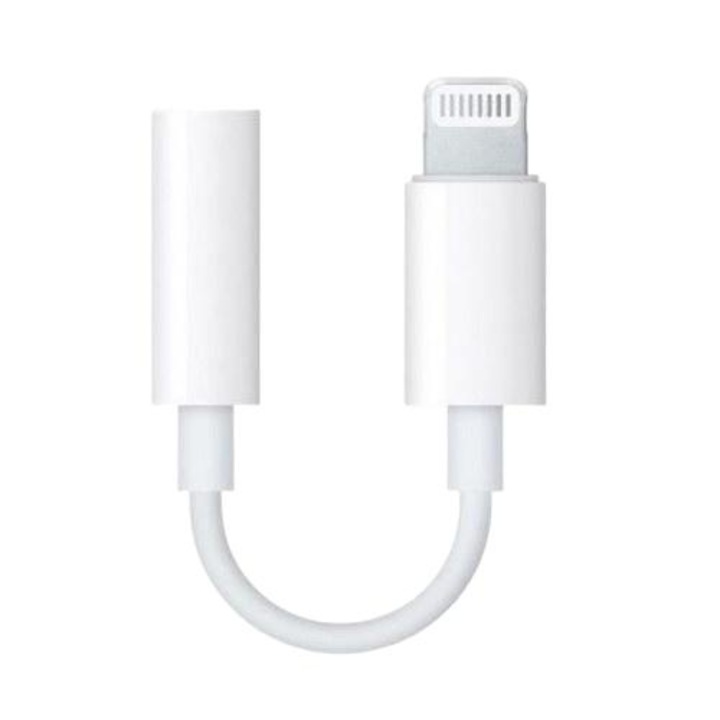 Fejhallgató adapter, CoreParts, Lightning/Jack 3,5 mm, Fehér