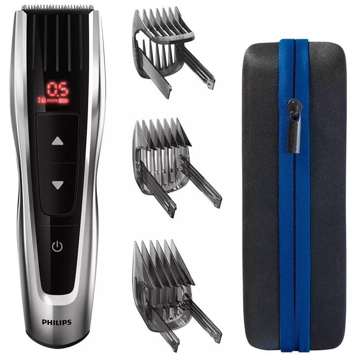 Машинка за подстригване Philips Hairclipper Series 9000 HC9420/15, Самонаточващи се метални ножчета, 120 мин безжична работа