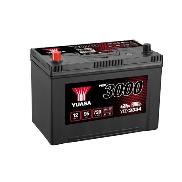 Акумулатор Yuasa, YBX3000, ASIA, 95Ah, 720A, L+