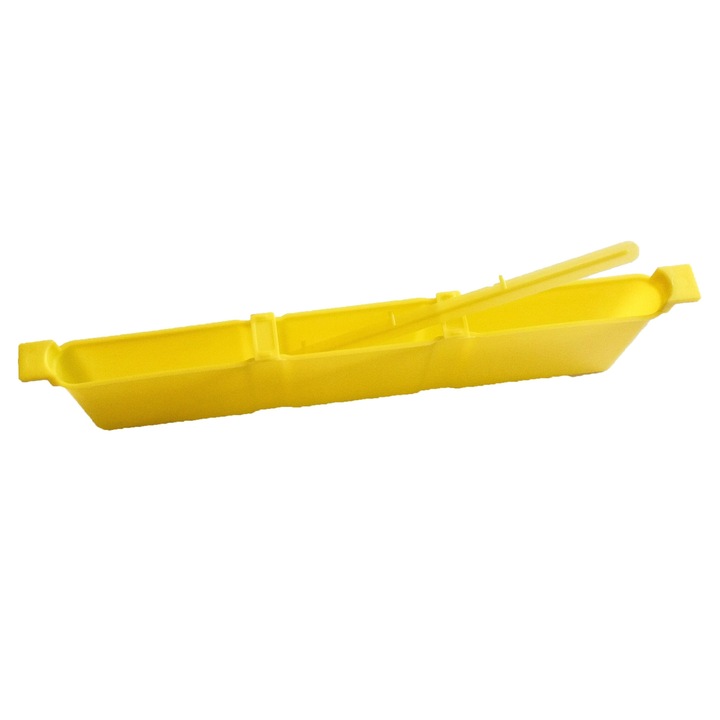 Hranitor albine, RLV, plastic, 47 x 10 cm, galben, capacitate 1l