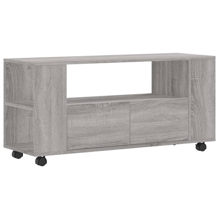 vidaXL szürke sonoma színű szerelt fa TV-szekrény 102x34,5x43 cm 21.8 kg