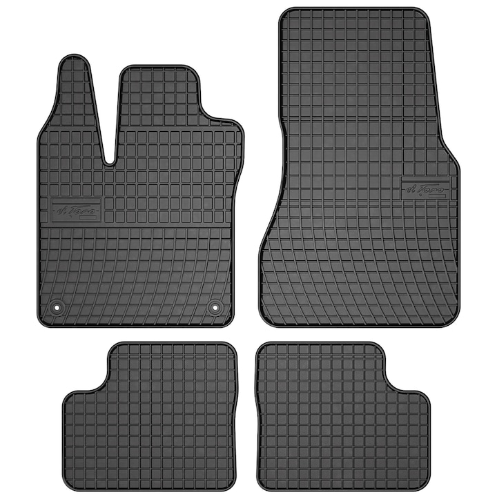 Set 4 Covorase auto Frogum ElToro din Cauciuc pentru Smart Forfour II 2014-2020 Hatchback Negru