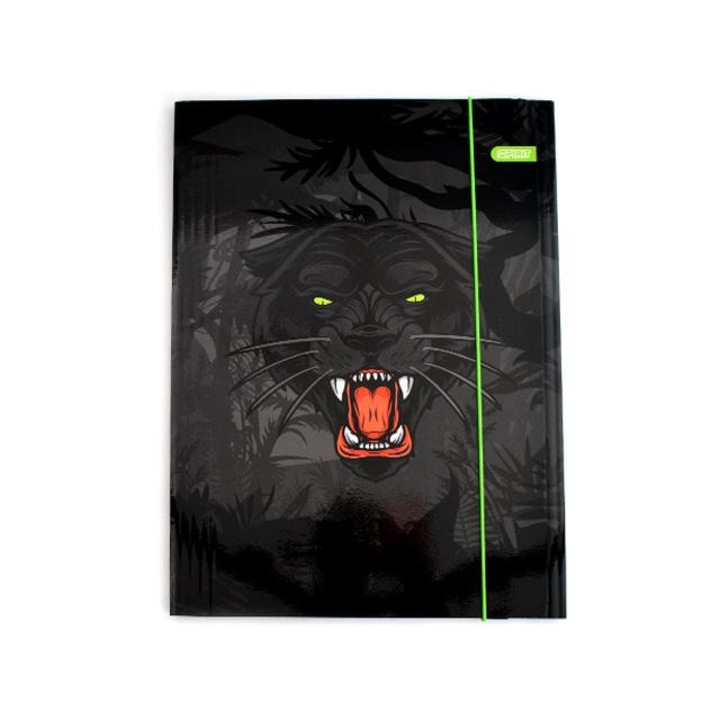 Spirit 4037474 Spirit: Panther fekete párduc mintás gumis mappa A/4-es méretben