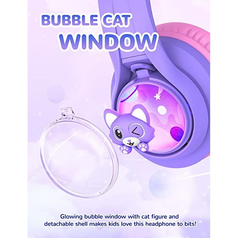 Casti Audio Wireless Cat Ear Mewow, Pentru Copii, Bluetooth 5.2