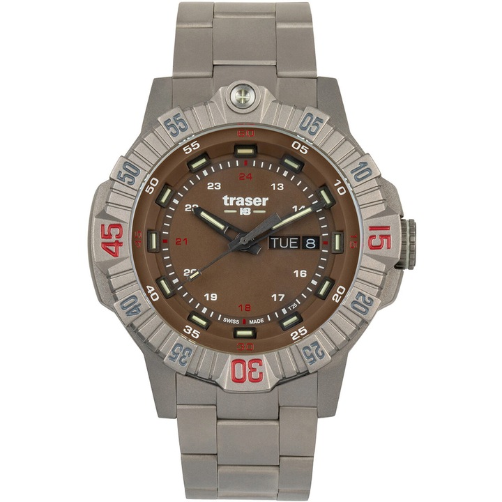 Мъжки часовник Traser 110668, Кварцов, 46mm, 20ATM