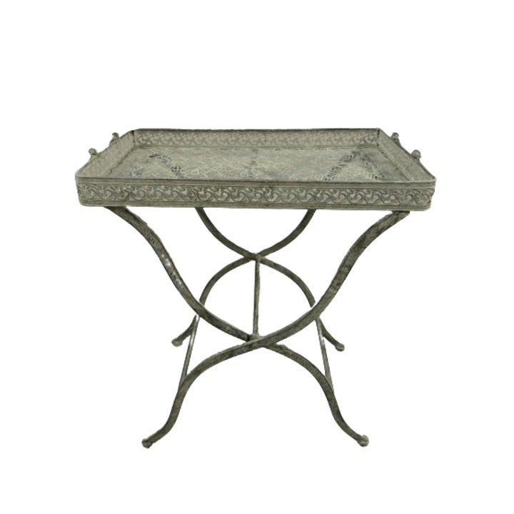 Masa din fier, patrata, H 70 x 60 x 40 cm