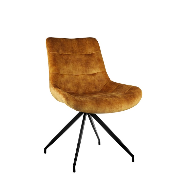 Scaun LEOS, Stofa, 62x55x85 cm, turmeric