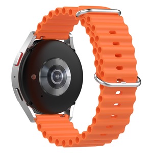 Curea ceas silicon General Store, compatibila cu smartwatch Huawei Watch GT 2 / 3 PRO, Samsung Galaxy Watch 46 mm, Fossil, Casio sau orice ceas cu latime curea 20 mm, Portocaliu