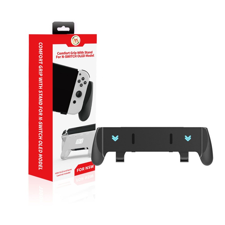 Fogantyú kompatibilis Nintendo Switch/Switch OLED/Switch Lite, Jys, ABS, fekete