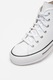 Converse, Tenisi high-cut Chuck Taylor All Star Leather, Alb, 40 EU