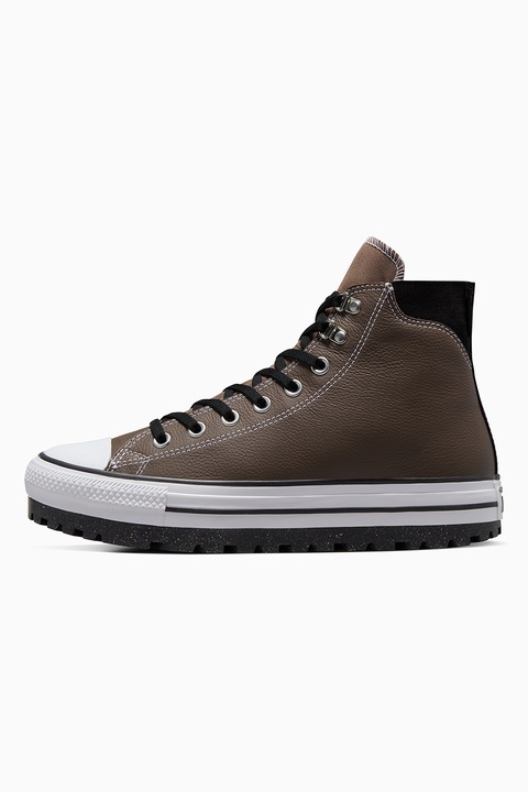 Converse, Tenidi mid-high de piele Chuck Taylor All Star City Trek, Maro