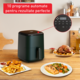 Friteuza cu aer cald Tefal Easy Fry Max air fryer EY245310, 1500 W, capacitate 5L, 10 programe automate, ecran tactil, vas detasabil antiaderent, oprire automata, temperatura ajusatbila, carte de retete inclusa, verde
