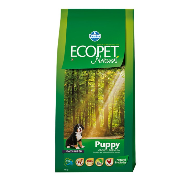 Hrana uscata pentru caini Ecopet Natural Maxi Puppy, 12 kg