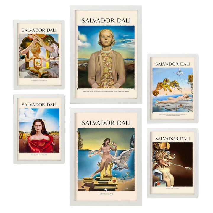 Set 6 tablouri fara rama, Nacnic, Print digital