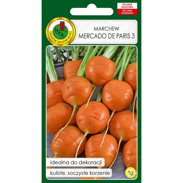 Seminte De Morcov, Pnos, Varietate Rotunda Cu Diametru De Pana La 4 cm, Nu Acumuleaza Nitrati, Contine Vitaminele A, B, H, Pp, E Si K, Rezistenta La Ingheturile De Primavara, 600 700 Buc In Gram, 1 g, Multicolor