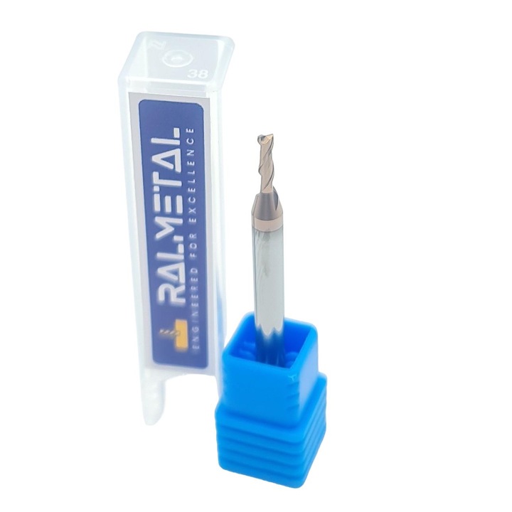 Freza, Ralmetal, Carbura, 2 x 6 x 50 mm, Argintiu/Albastru