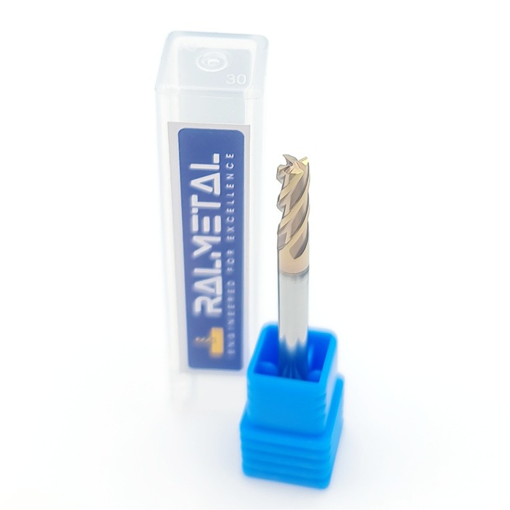 Freza din carbura, Ralmetal, VHM, 5 x 13 x 50 mm 4 - Lame 55 HRC