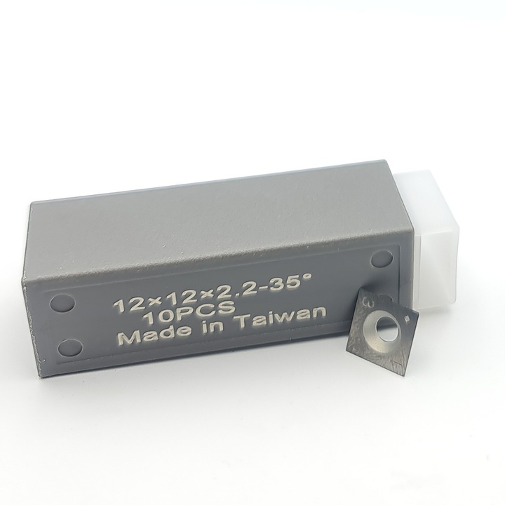 Set 10 placute indexabile, Ralmetal, Carbura, 12 mm, Gri