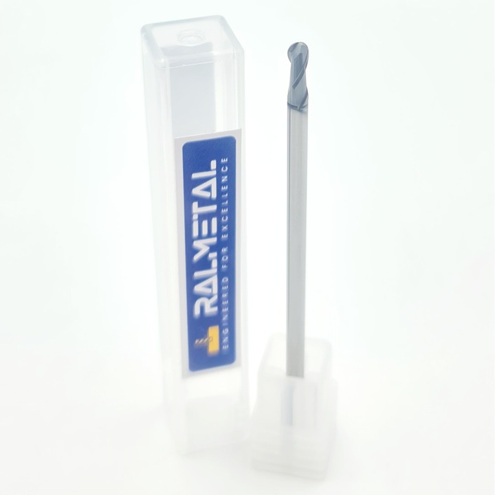 Cutter carbura solida, Ralmetal, Fi3 R1.5 x 75 mm - 45 HRC