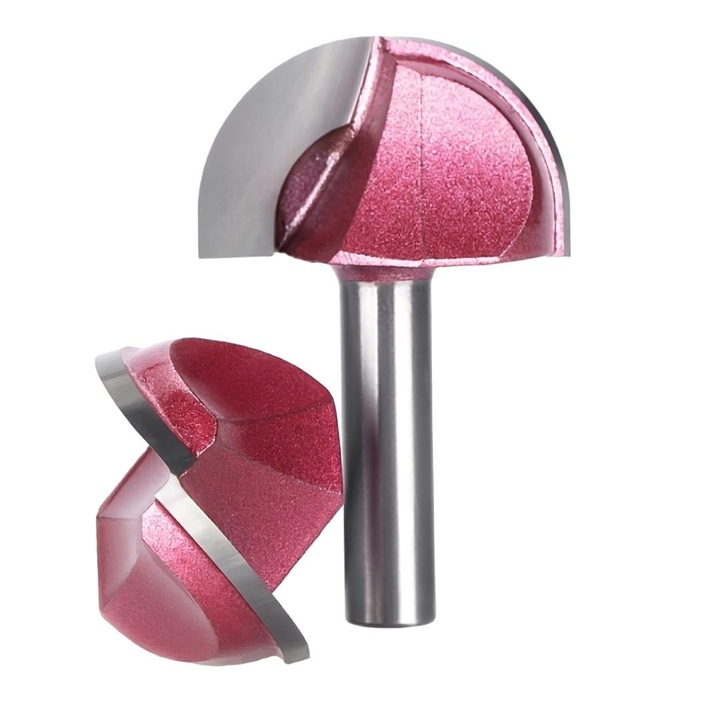 Freza TCT 3D in forma de V cu tais in forma de V, cu nasul sferic din poliester 6 x 30 mm