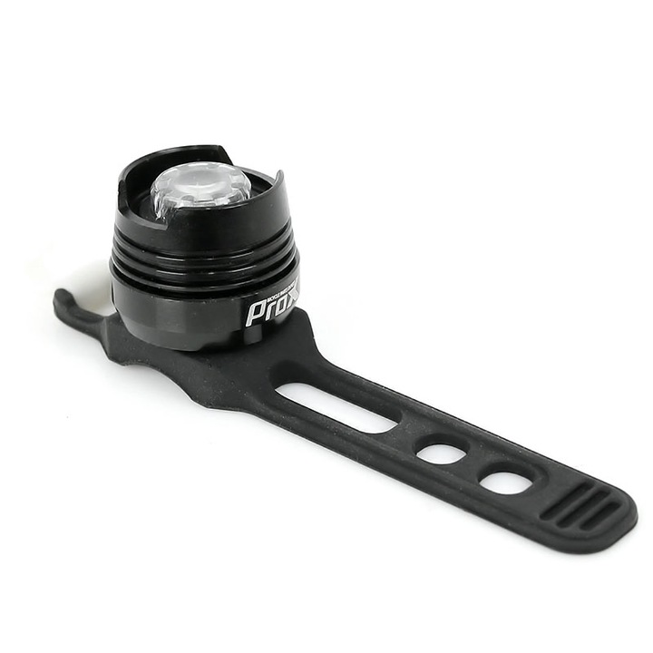 Lumina frontala, Prox Naos, Aluminiu/Cauciuc, LED, 240°, Negru