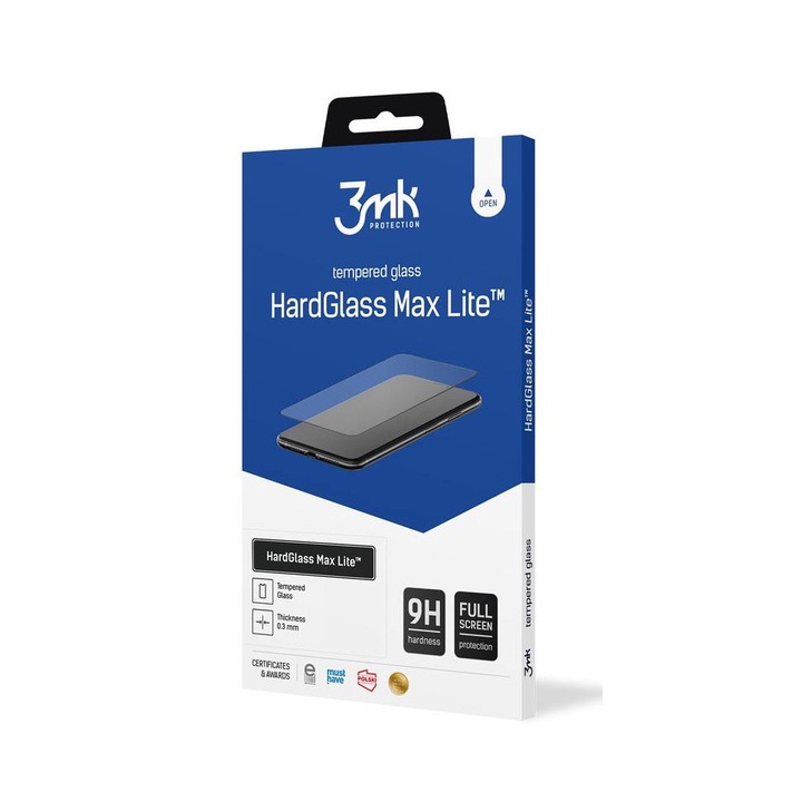 Протектор 3Mk Hardglass Max Lite за Samsung Galaxy S23+, прозрачен