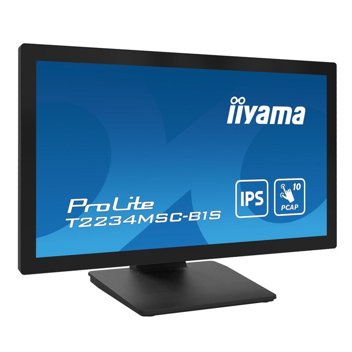 Iiyama ProLite T2234MSC-B1S számítógép monitor 54,6 cm (21.5") 1920 x 1080 pixelek Full HD Érintőképernyő Fekete (T2234MSC-B1S)